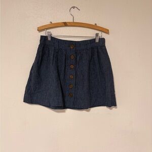 Hollister Blue Pinstripe Corduroy Mini Skirt